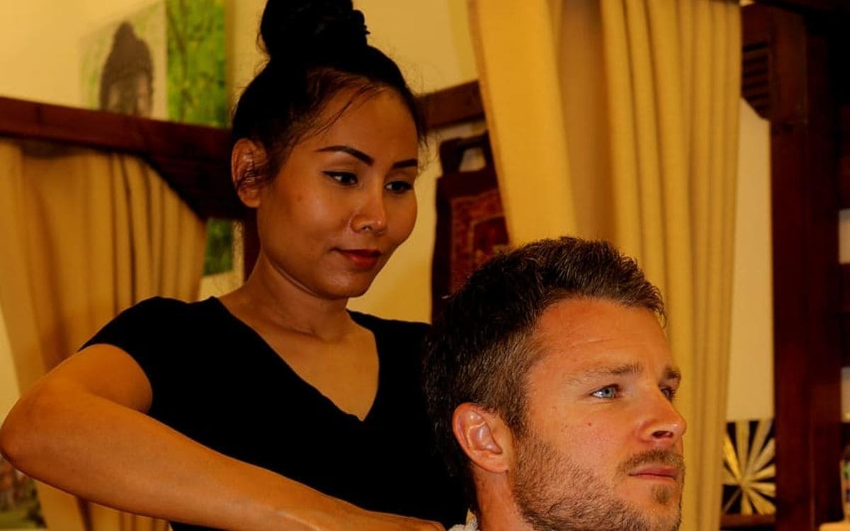 Man Recieving Massage | Thai Massage | Remedial Massage | Wide Picture